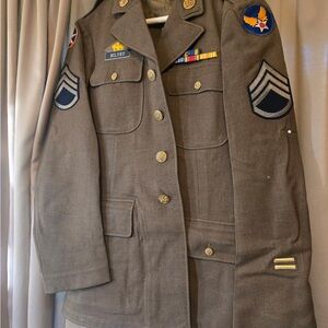 Vintage Military Jacket and pants with Patches